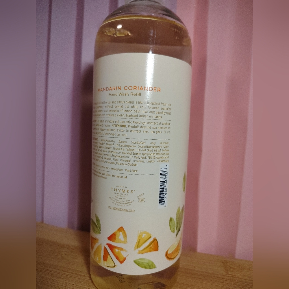 Thymes Mandarin Coriander Hand Wash Refill - 24.5 Fl Oz - Picture 9 of 11
